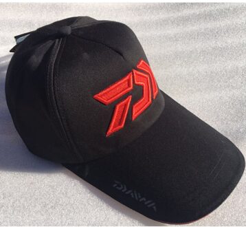 Mannen Hoofddeksels Outdoor Vissen Fietsen Cap Ademend Katoen Hoed zwart