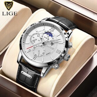 Mannen Horloge Comfortabele En Elegante Lederen Casual Quartz Horloge Mannen Lichtgevende Automatische Datum Waterdichte Sport Horloges 1112