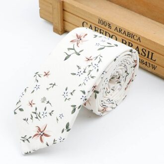 Mannen Katoen Bloemenprint Stropdas Voor Mannen Stropdas Smalle Slim Skinny Cravate Bloem Stropdassen Corbatas Wedding Ties 1