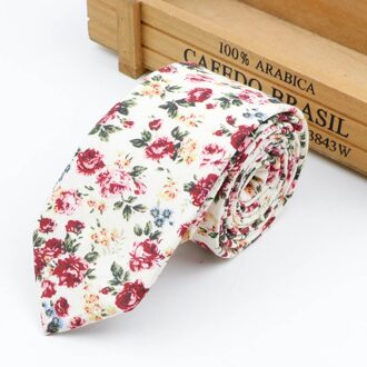 Mannen Katoen Bloemenprint Stropdas Voor Mannen Stropdas Smalle Slim Skinny Cravate Bloem Stropdassen Corbatas Wedding Ties 2
