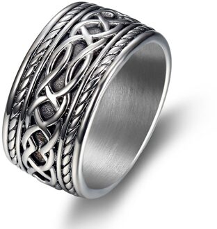 Mannen Keltische Rvs Viking Ring Norse Trouwringen Band Voor Vrouwen Beloven Sieraden 10