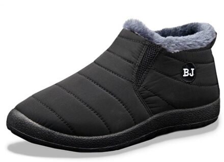 Mannen Laarzen Lichtgewicht Winter Schoenen Voor Mannen Pluche Snowboots Waterdicht Winter Schoenen Man Casual Schoen Unisex Enkellaarsjes zwart