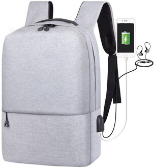 Mannen Laptop Mode Toevallige Rugzak Usb Opladen Rugzakken Computer Anti-Diefstal Tas School Rugzak Tas Reizen Rugzakken Mochila grijs Backpacks