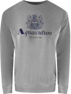 Mannen London Logo Crew Neck Trainingsoutfit Set (Grijs) - XL