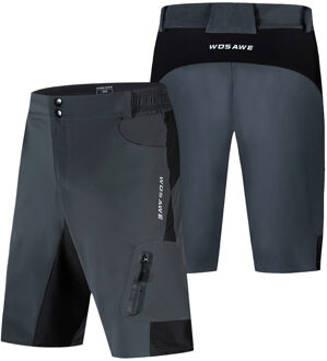 Mannen Loose Fit Fietsbroek MTB Bike Shorts Outdoor Sport Running Fitness Casual mountain mtb Zomer Shorts Grijs / S