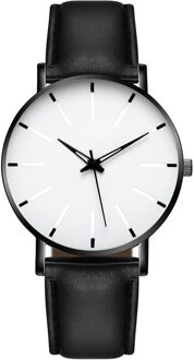 Mannen Luxe Horloges Quartz Rvs Dial Casual Bracele Horloge Ronde Eenvoud Lederen Band Horloges Klok Montre