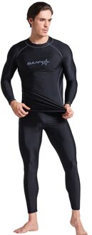 Mannen Met Lange Mouwen Duiken Pak Jassen Broek Scuba Jump Zwemmen/Snorkelen/Surfen Snorkelen Wetsuits Twee Stuk pak Xl