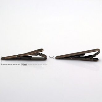 Mannen Metal Silver Gold Simple Stropdas Tie Bar Sluiting Clip Clamp Pin Mannen Roestvrij Staal Voor Bedrijfsstropdas Tie Sluitingen rood patina