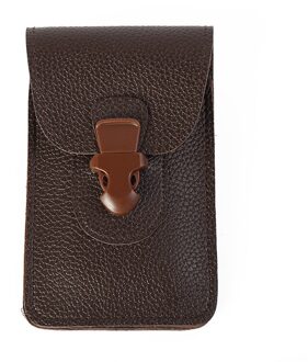 Mannen Mobiel Loop Holster Case Riem Taille Tas Props Pu Lederen Portemonnee Telefoon Portemonnee Heuptas Portemonnee Kaarthouder koffie