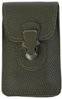 Mannen Mobiel Loop Holster Case Riem Taille Tas Props Pu Lederen Portemonnee Telefoon Portemonnee Heuptas Portemonnee Kaarthouder leger blauw