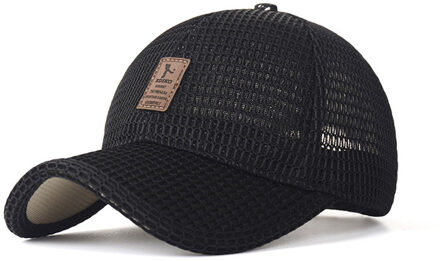 Mannen Mode Solid Ademende Outdoor Bescherming Zonnehoed Wilde Baseball Cap Mannen Vrouwen Casual Hoeden Verstelbare Katoen Sport Caps zwart