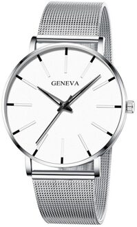 Mannen Mode Ultra Dunne Horloges Minimalistische Eenvoudige Mannen Business Roestvrijstalen Gaas Riem Quartz Horloge Relogio Masculino # Cl