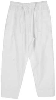 Mannen Moslim Broek Katoen Losse-Stijl Afghaanse Broek Met Taille Elastische Voor Gebed Wit Xl