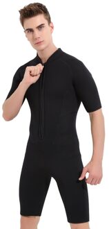 Mannen Neopreen Korte Mouw Rits 3mm Shorty Wetsuit Een stuk Jumpsuit voor Surfen Snorkeing Zwemmen Duiken pak