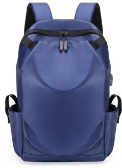 Mannen Outdoor Leisure Rugzak 15.6 Inch Notebook Rugzak Usb Opladen Grote Capaciteit Rugzak Jeugd Boek blauw