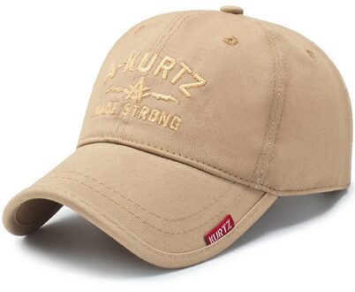 Mannen Outdoor Sport Zonnescherm Softtop Geborduurde Baseball Cap Cap khaki