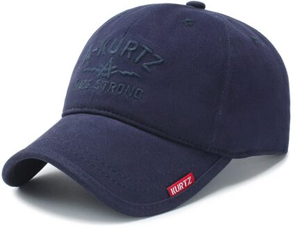 Mannen Outdoor Sport Zonnescherm Softtop Geborduurde Baseball Cap Cap marine blauw