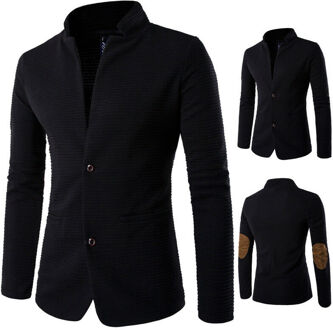 Mannen Pak Jas Slim Fit Casual Jacket Tops Stiksels Persoonlijkheid Kraag Herfst Winter Koreaanse Mode Eenvoudige Xl