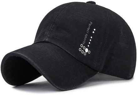 Mannen Plain Gewassen Cap Casual Sport Katoen Verstelbare Baseball Cap Hip-Hop Hoed Sport Caps Vrouwen Zonneklep Hoed pet Femme zwart