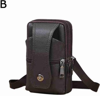 Mannen Pu Lederen Fanny Heuptas Klassieke Textuur Creatieve Portemonnee Casual Riem Telefoon Tas Zakelijke Pouch Bum V2I0