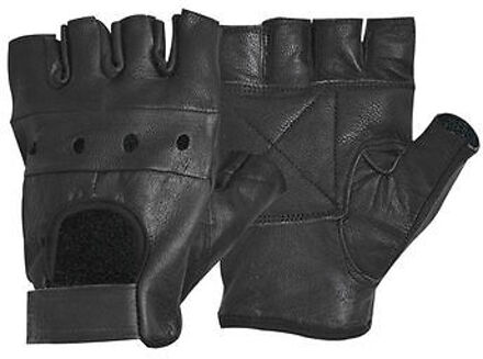 Mannen PU Lederen Handschoenen Half Vinger vingerloze handschoenen fiets anti skid fitness workout gym handschoenen SW55