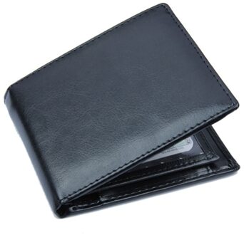 Mannen Pu Lederen Vintage Korte Wallet Credit Card Holder Bifold Zakelijke Portemonnee 77HE