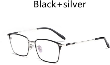 Mannen Pure Titanium Bril Frame Brand IP Plating Optische Bril Oculos Bijziendheid Multifocale Frame Vierkante Eye wear Zilver