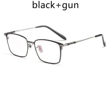 Mannen Pure Titanium Bril Frame Brand IP Plating Optische Bril Oculos Bijziendheid Multifocale Frame Vierkante Eye wear zwart en geweer