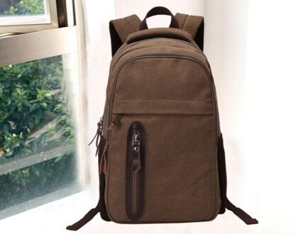 Mannen Rugzak Canvas Rugzak Zakken Student Boek Tas Grote Capaciteit Mode Rugzak rechtdoor zip