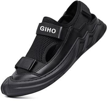 Mannen Sandalen Zachte Zool Zomer Casual Geweven Strand Schoenen Baotou Ademend Outdoor Sandalen En Slippers Mannen 38