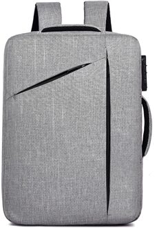 Mannen School Sport Anti-Diefstal Rugzak Business Multifunctionele Wandelen Reizen Luxe Rugzakken Waterdichte Laptop tas licht grijs