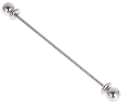 Mannen Shirt Pins Tie Clip Kraag Sluiting Luxe Wedding Broche Bar Ornament B2QE zilver verguld