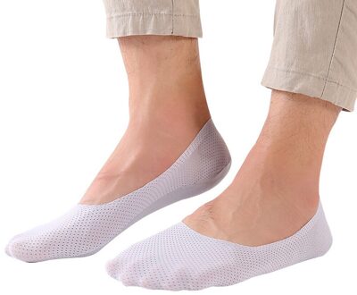 Mannen Sokken Katoen Korte Zomer Zachte Ademende Ice Zijden Sokken Mens Katoen Ijs Zijde Zacht Antislip Dunne sport K916 grijs
