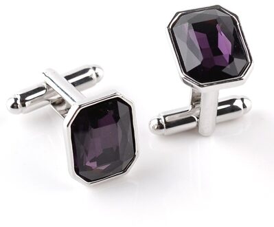 Mannen Souvenir Legering Geometrische Type Zirkoon Plating Vierkante Manchetknopen Business Rvs Persoonlijkheid 02