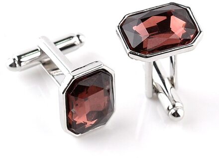 Mannen Souvenir Legering Geometrische Type Zirkoon Plating Vierkante Manchetknopen Business Rvs Persoonlijkheid 03