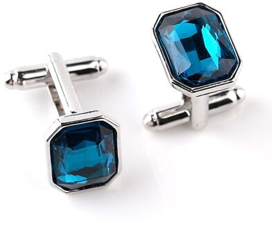 Mannen Souvenir Legering Geometrische Type Zirkoon Plating Vierkante Manchetknopen Business Rvs Persoonlijkheid 04