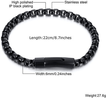 Mannen Spiga Ketting Armband Rvs Ronde Doos En Tarwe Link Braslet Mannelijke Sieraden 8.5 Reddish bruin