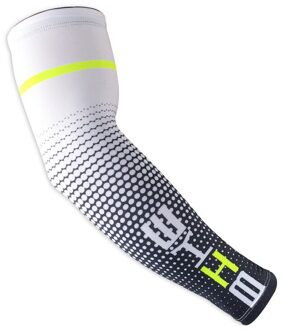 Mannen Sport Fietsen Running Fiets Uv Zon Bescherming Manchet Cover Beschermende Arm Mouw Fiets Dunne Arm Warmers Mouwen wit / M