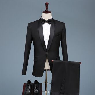 Mannen Stijlvolle 2 Sets Pakken Podium Zanger Bruiloft Bruidegom Jas Broek 2 Stuks Kostuum Homme Mariage Костюмы Для жениха Xxl