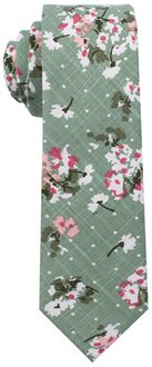 Mannen Stropdas Casual Business Bloemen Gedrukt Wedding Party Kleding Accessoire Slim Skinny Cotton Blend Das Zachte