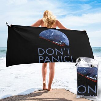 Mannen T- Starman In Baan Dont Paniek T Vrouwen Kawaii Rechte Dier Harajuku Beroemde Goedkope Een Logo Strand badhanddoek 160 x 80cm
