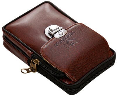 Mannen Taille tas Toevallige Lederen pack Riem Canvas Multifunctionele Bussiness Fanny Pack Heuptas voor Outdoor Wear Marsupio Uomo Xew Bruin