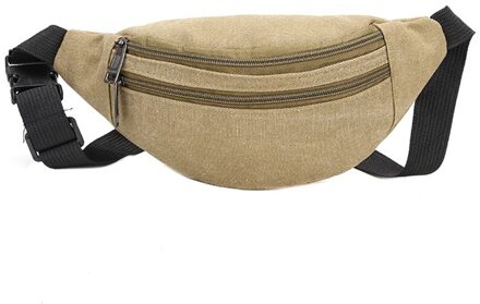 Mannen Taille Verpakking Mode Tas Casual Fanny Pack Telefoon Pouch Sport Riem Vrouwen Tas Voor Riem Canvas Heuptas banaan Zak khaki