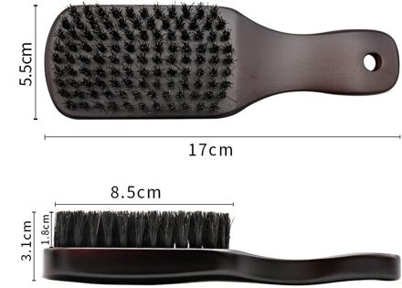 Mannen Varkenshaar Snor Draagbare Borstel Houten Handvat Mannen Baard Borstel Kam Facial Baard Schoonmaken Styling Borstel