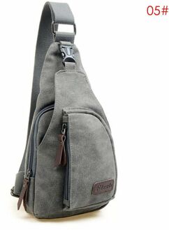 Mannen Vintage Canvas Leather Satchel Schouder Sling Kleine Borst Bag Pack Reizen Wandelen Sport Schouder Cross Body Bags Grijs