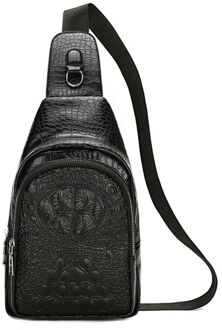 Mannen Vintage Pu Lederen Persoonlijkheid Krokodil Reizen Schouder Veelzijdige Ademend Comfortabele Schoudertas Messenger 2