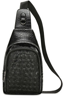 Mannen Vintage Pu Lederen Persoonlijkheid Krokodil Reizen Schouder Veelzijdige Ademend Comfortabele Schoudertas Messenger 4