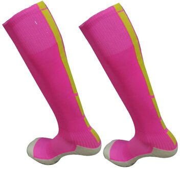 Mannen Vrouwen Anti-Slip Winter Warm Running Sokken Thermische Voetbal Kous Dikke Katoenen Sport Fietsen Off-road Skiën voetbal Sokken roze