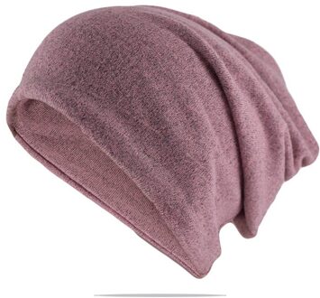Mannen Vrouwen Beanie Gebreide Lente Herfst Cap Effen Kleur Hip-Hop Slouch Hoeden Skullies Gorras Sombrero Mujer Tulband Roze