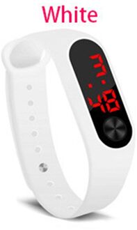Mannen Vrouwen Casual Sport Armband Horloges Wit Led Elektronische Digitale Snoep Kleur Siliconen Horloge Voor Kinderen Kid 01